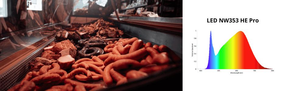 salchichas en el escaparate de una charcuter&iacute;a