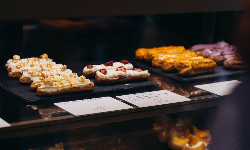 expositor de tartas iluminado