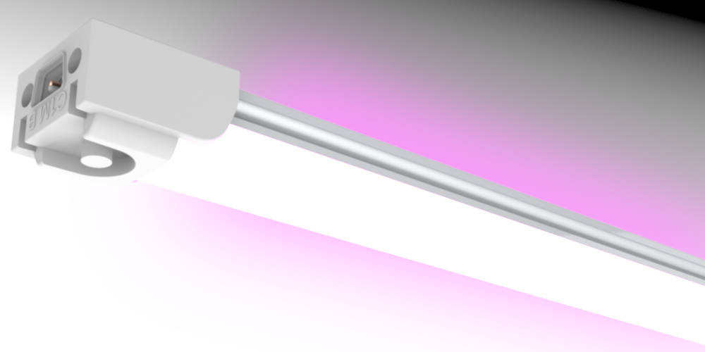 Barra 24V Pink com corpo em aluminio e lente clear