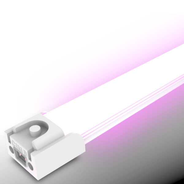 Barra 24V Pink com corpo em aluminio e lente clear