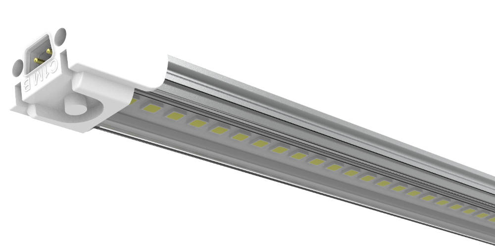 Barra LED 24V com corpo em aluminio e lente clear