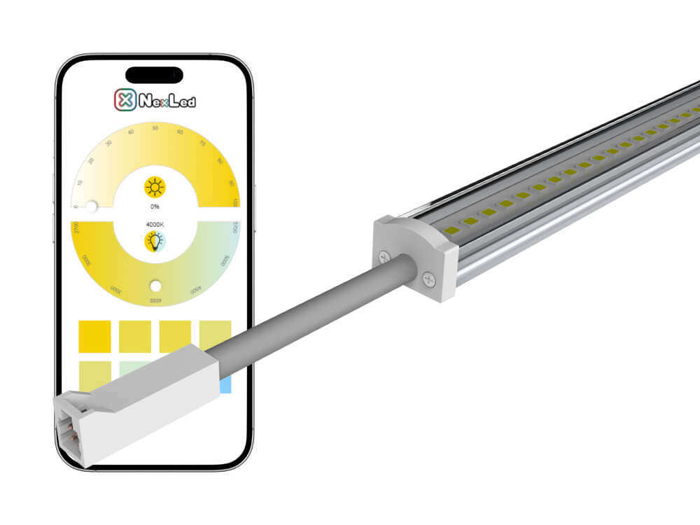 Barra LED CCT com corpo em aluminio e lente clear