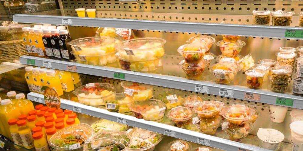 Expositor refrigerado com iluminação Shelf LED