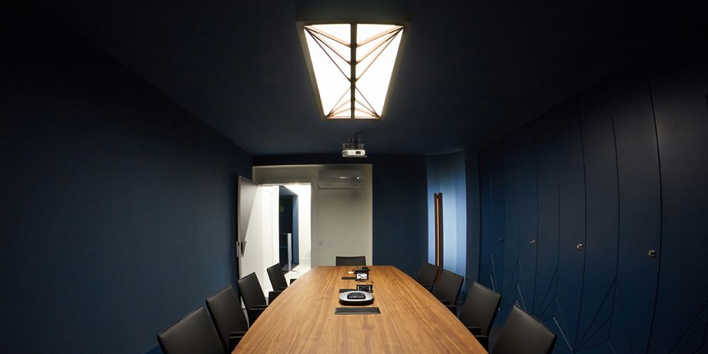 meeting room illuminated with LGP LED panel